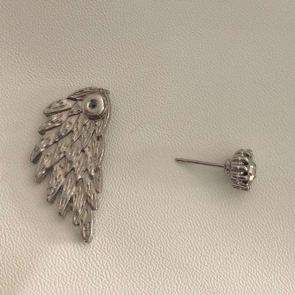 5⭐️Top Seller! Silver Front back statement earring - Picture 8 of 10